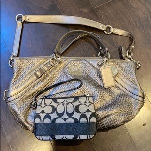 Coach Purse & Wristlet set!
